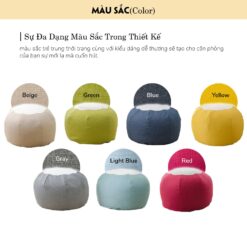 Màu sắc chi tiết của Đệm Ngồi Hạt Xốp A812 bí ngô, ghế gác chân