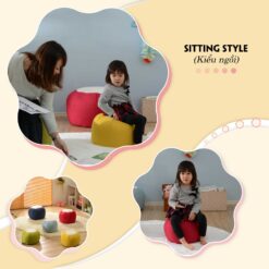 thư giãn trên Đệm Ngồi Hạt Xốp A812 bí ngô, ghế gác chân