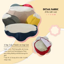 chất liệu vải của gối lười hình bí đỏ size s
