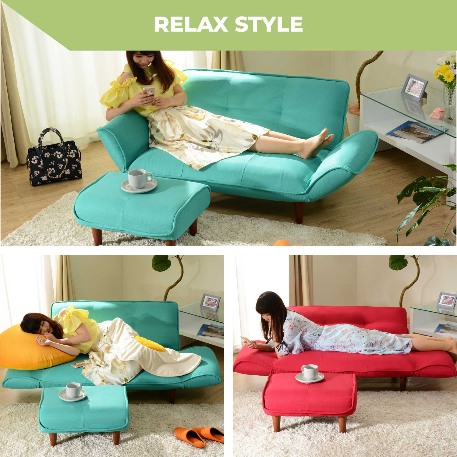 phong cách thư giãn của sofa văng giường A01