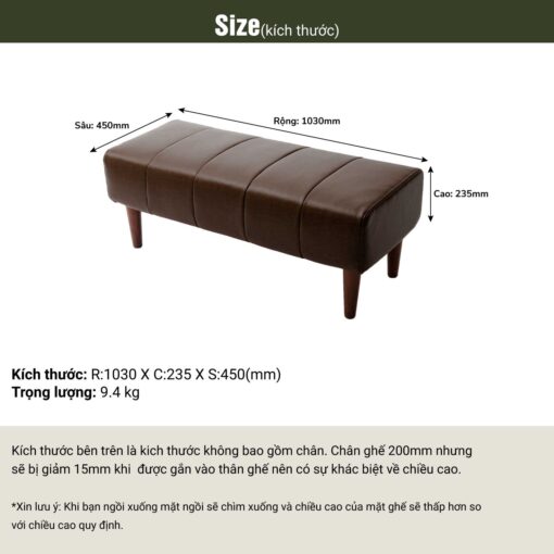 kích thước sofa băng cổ điển